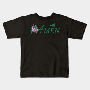 AMEN MASTERS GOLF (V3) Kids T-Shirt